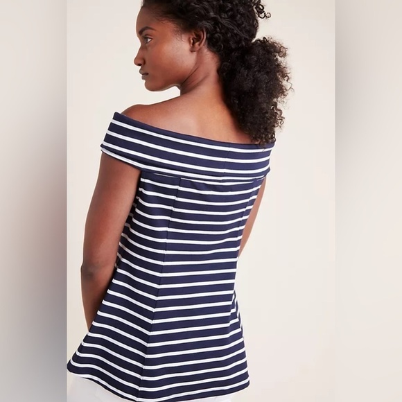 ANTHROPOLOGIE Maeve Structured Off-The-Shoulder Top X-Small - Picture 2 of 7